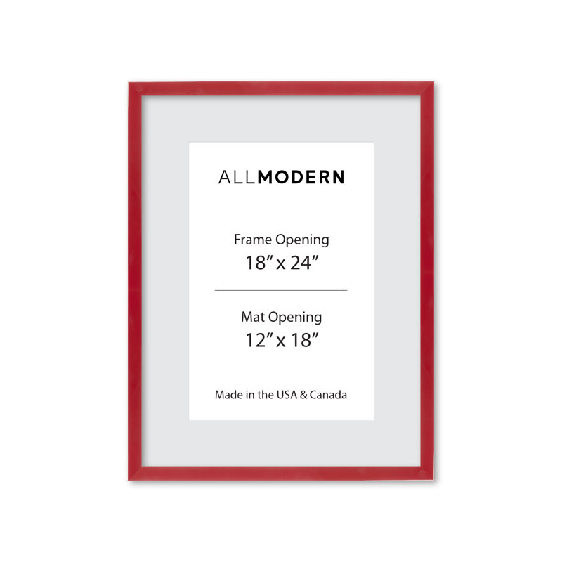 Cadre photo en bois massif Willin, L 18 po x H 24 po, Rouge