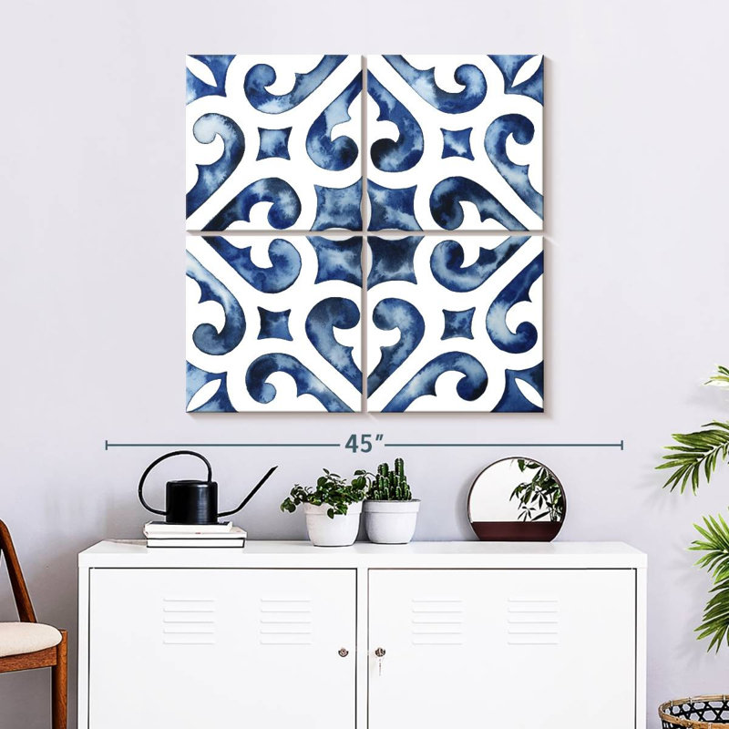 Kerner Cobalt Tile VI, 32" H x 32" W
