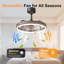 Ventilateur de plafond Fandelier 20,5 po brun rustique avec lumières, télécommande et contrôle par application, moteur CC silencieux réversible à 6 vitesses, lumière DEL à intensité variable à 3 couleurs, ventilateur de plafond moderne pour chambre à coucher ou salon