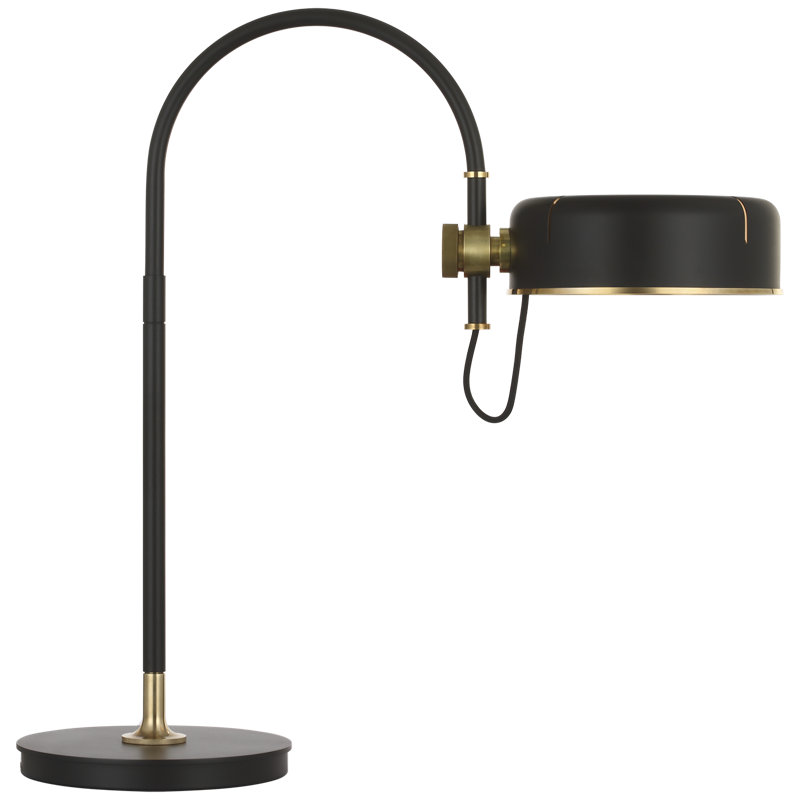 Thomas O'Brien Oso 25" Arc Table Lamp, Black, Iron