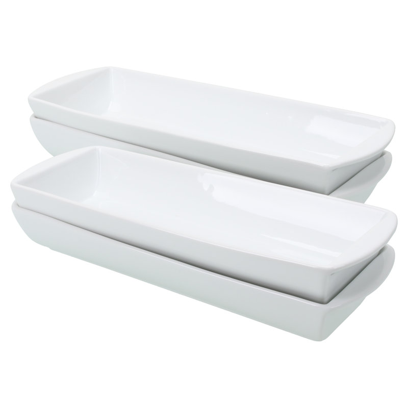 4-Piece, Amar Serving Bowl Set, White