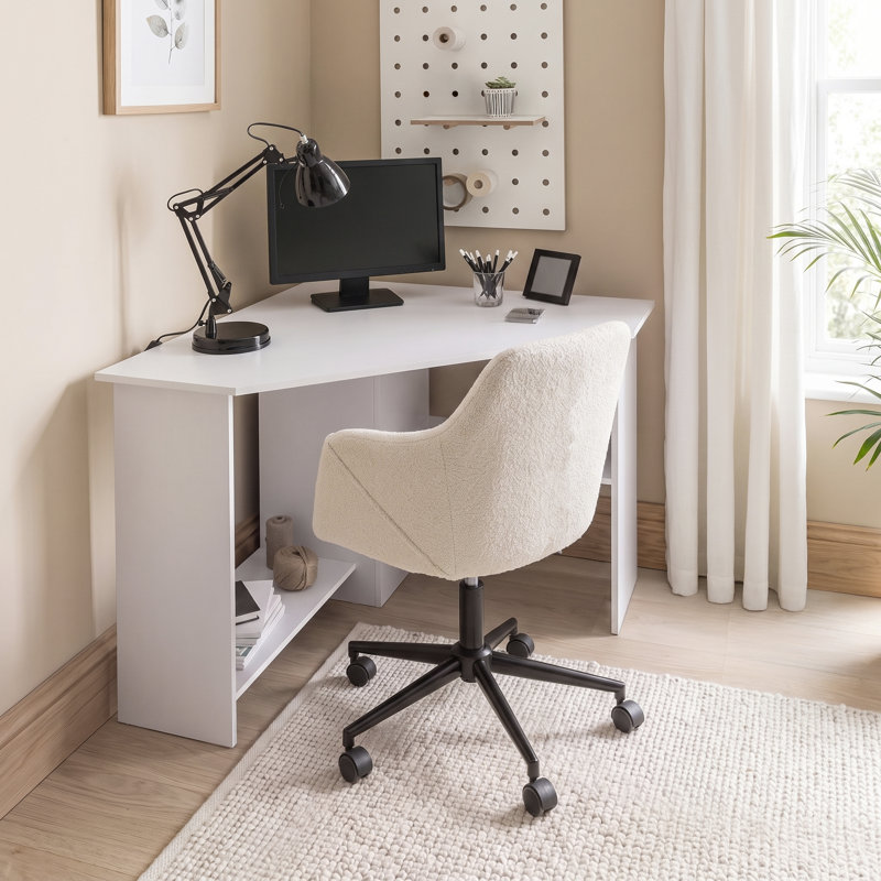 Glenhaven Corner Desk, White