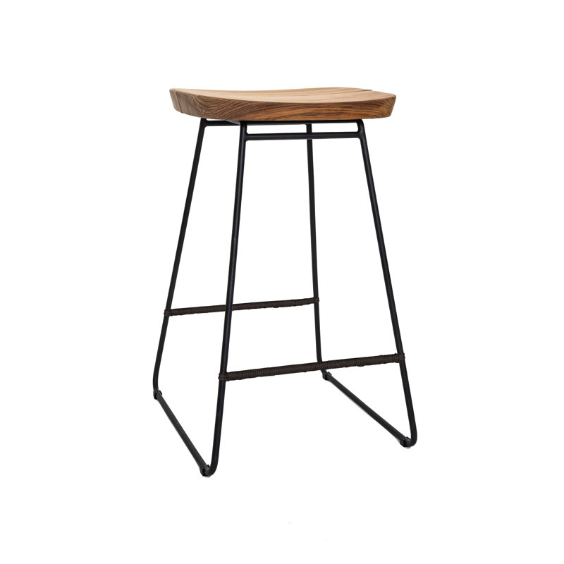 Bryggen Teak Patio Bar Stool, Counter Stool (25.875" Seat Height)