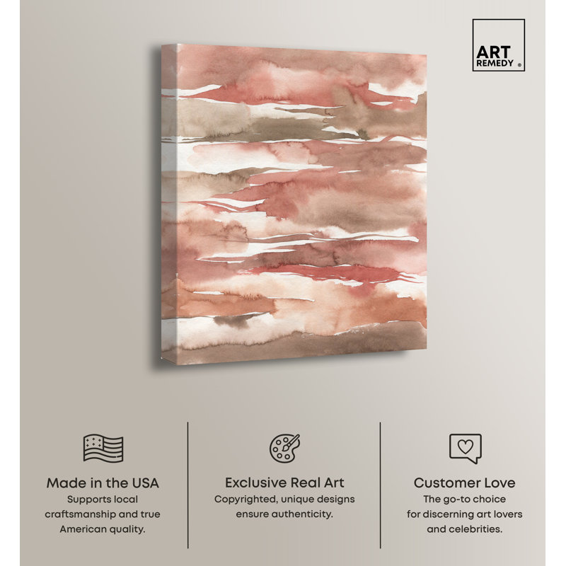 Warm Earth Tones Abstract Canvas Wall Art, 30" x 36"