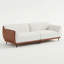Canapé moderne à assise profonde en similicuir 86 po