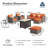 Outdoor Wicker 7 Person Seating Group With Swivel Rocking Armchairs And Fire Pit Table-903579132