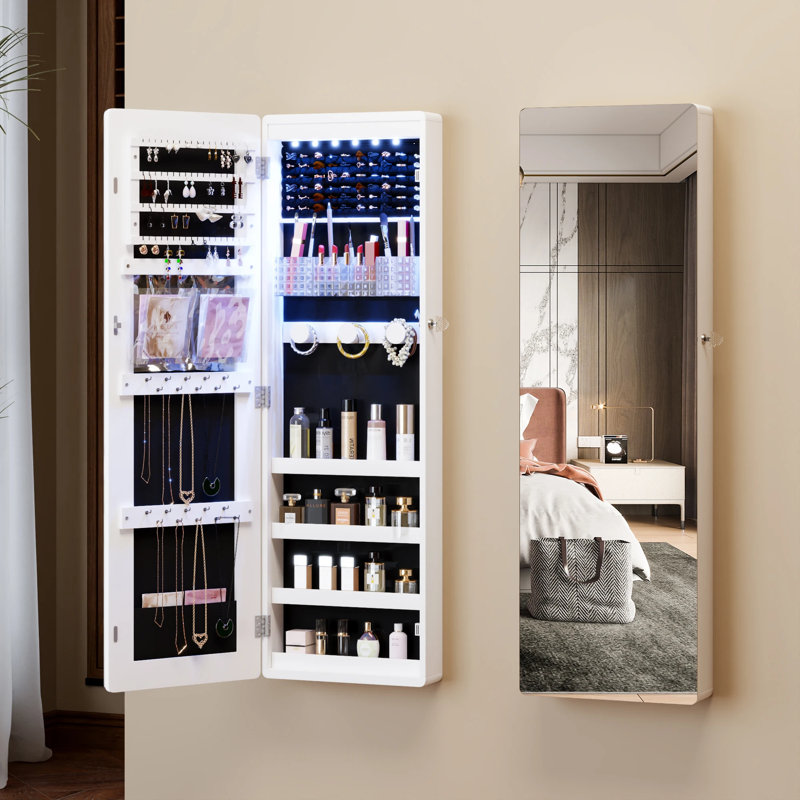 MDF Jewelry Armoire, White