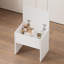 Ensemble de coiffeuse compacte avec 3 miroirs lumineux réglables et rangement, idéal pour les petits espaces et une organisation efficace