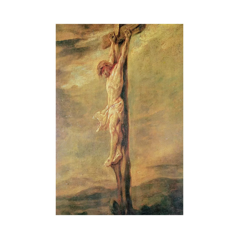 Christ On The Cross, C.1646 by Rembrandt Van Rijn - Painting on Canvas, 30.48cm H x 20.32cm W x 1.91cm D, Wrapped Canvas