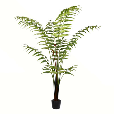 Artificial Potted Leather Fern