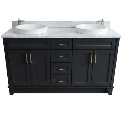 Nickolai 61'' Double Bathroom Vanity with Top