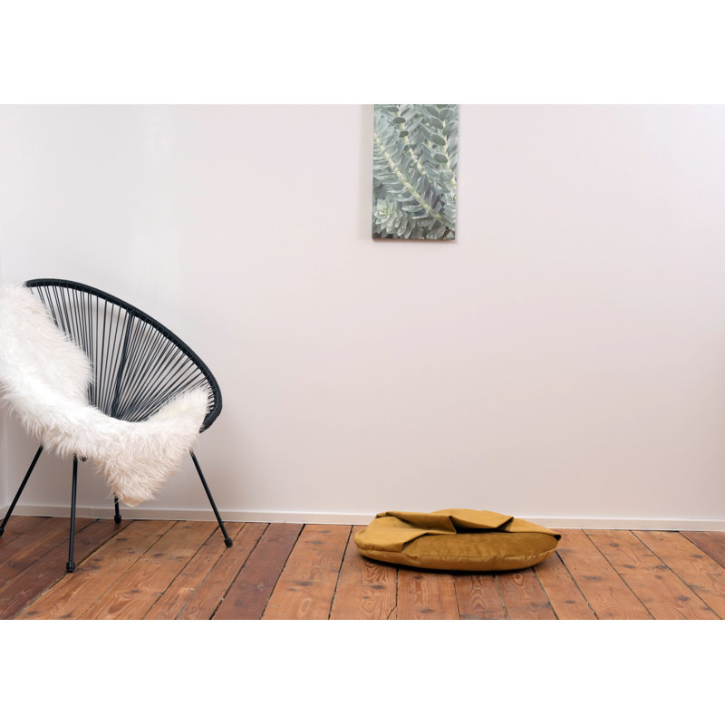 Zainab Round Pet Bed, Medium (80cm W x 80cm D x 22cm H), Mustard