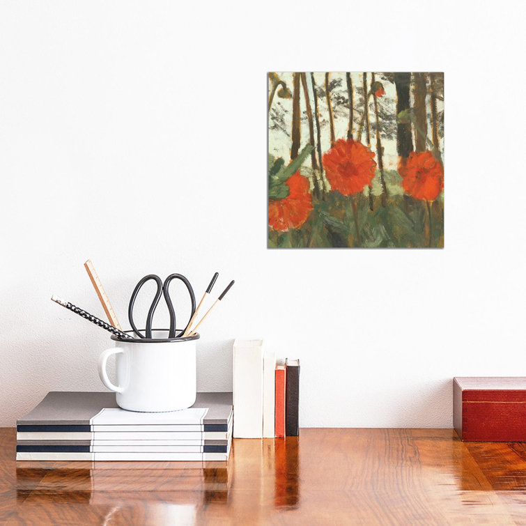 Poppies On The Edge Of A Wood by Paula Modersohn-Becker - Wrapped Canvas Painting