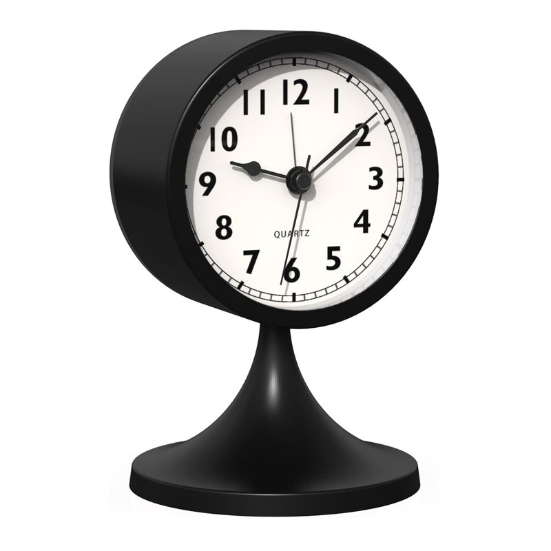 Analogue Electric Alarm Tabletop Clock, Black
