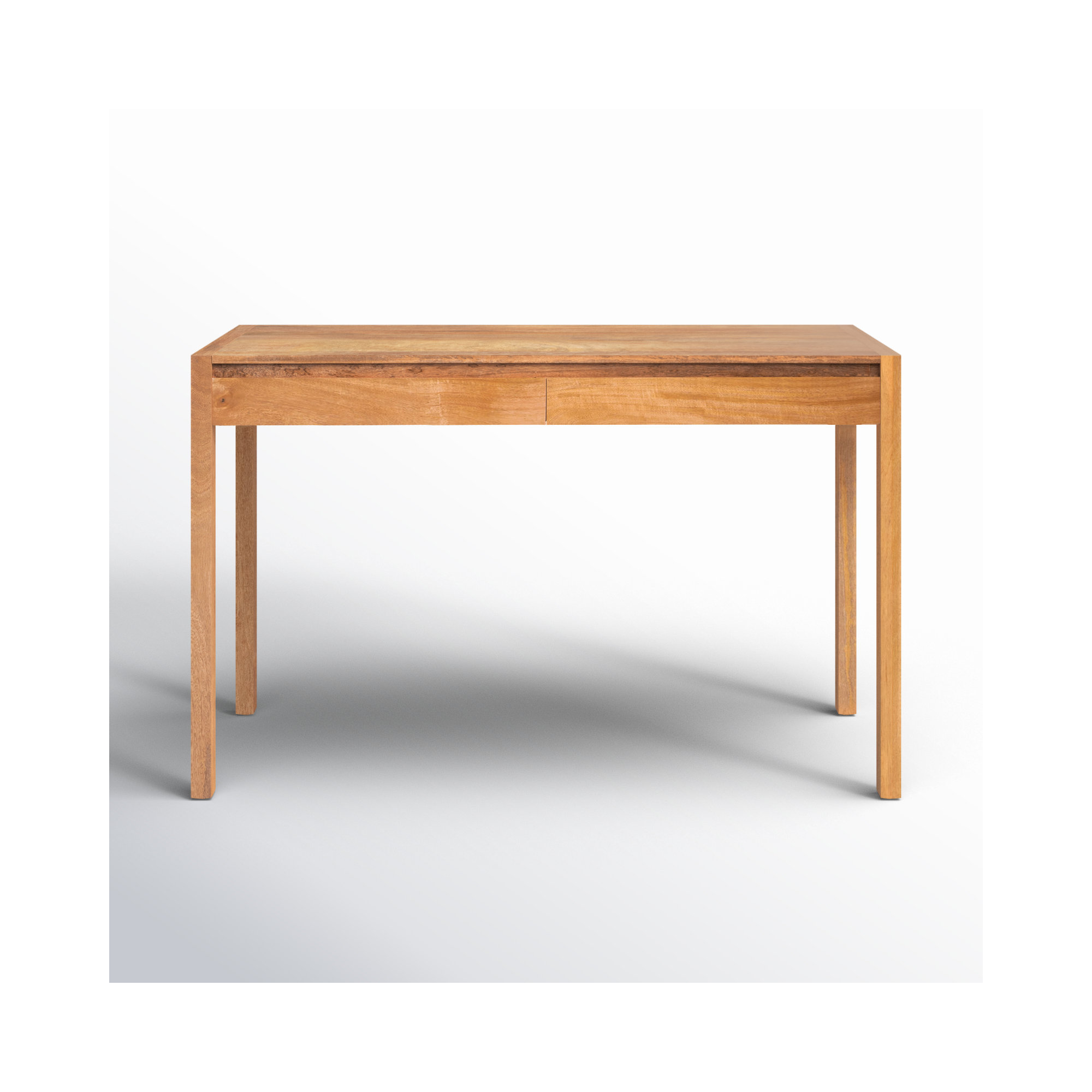 Stills 48" Solid Wood 2-Drawer Writing Desk, Mid Tone Honey