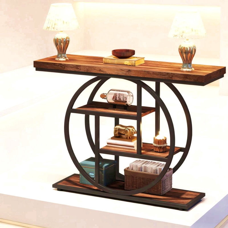 Table console 41,3 po, Brun, Brun