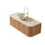 Meuble-lavabo et lavabo modernes peu encombrants, lavabo en céramique durable et pierre frittée