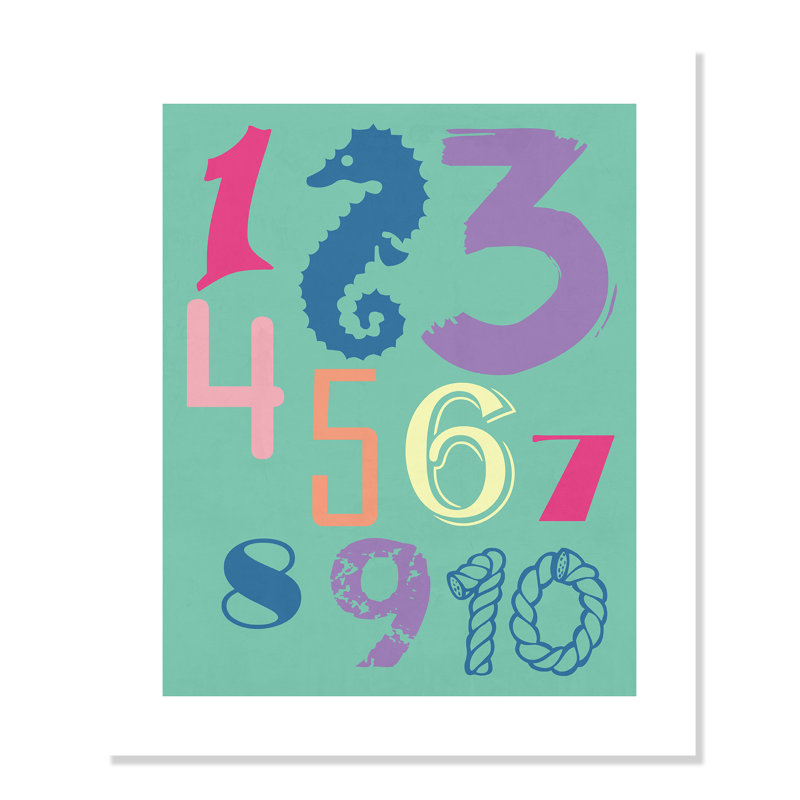Décoration murale 123 pour enfants, H 24 po x l 20 po x P 1 po, Papier