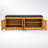 46" Bamboo Shoe Storage Bench with 4 Slatted Doors and Cushioned Seat