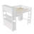 White Queen Loft Bed Pine Wood, Space Saving Storage, Sturdy Support No Box Spring-528866523