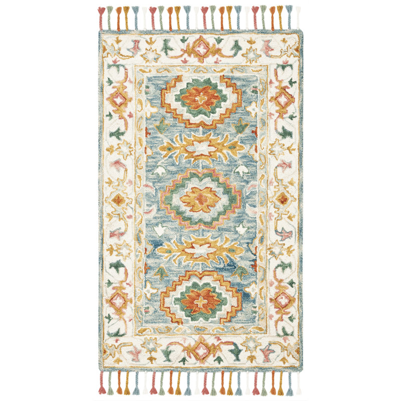 Tapis oriental en laine touffeté à la main Vahakn, Rectangle 9 pi x 12 pi