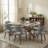  Upholstered Dining Side Chairs with Wood Legs-507314307