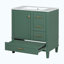 Ensemble de meuble-lavabo simple 30 po avec plateau en céramique Maureena-222735790-222735787