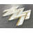 Calacatta Marble and Metal Herringbone Mosaic Wall Tile