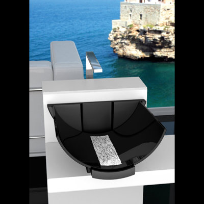 Maestro Bath Calla 17'' Black/Gold Glass Specialty Bathroom Sink
