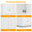 48" Classic Freestanding Bathroom Vanity Cabinet Only, 6 Drawers & 2 Soft-Close Doors, White