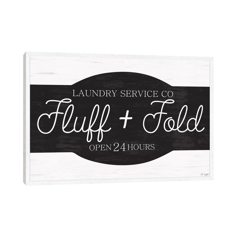 Fluff And Fold by Jaxn Blvd. - Print on Canvas, White Framed, 66.04cm H x 101.6cm W x 3.81cm D