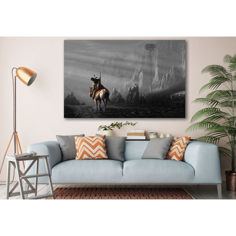Impression d'art sur toile Lonely Way Classic, H 30 po x l 45 po x P 1 po