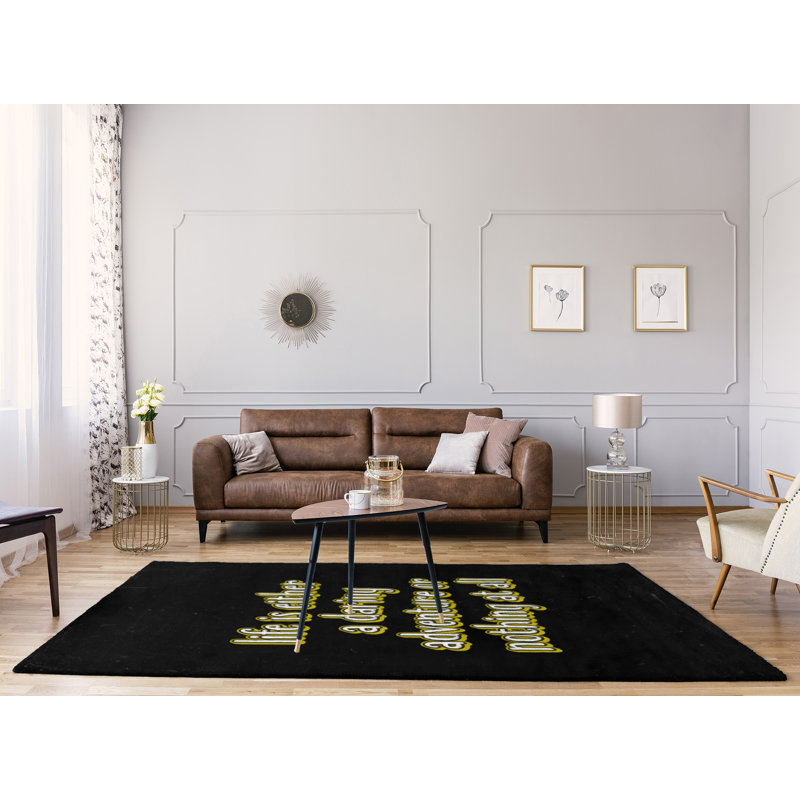 Quotes Chenille Indoor Rug, Rectangle 8' x 10'
