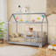 HOMCOM Toddler Bed Single Bed Frame House-Shaped for Boys and Girls Grey
