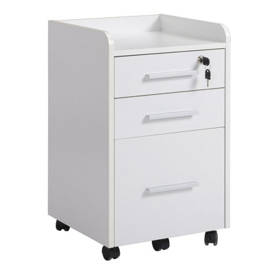 15.4'' Wide 3 -Drawer Mobile File Cabinet