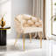 Fauteuil d'appoint de luxe fait à la main avec pieds dorés et velours de haute qualité