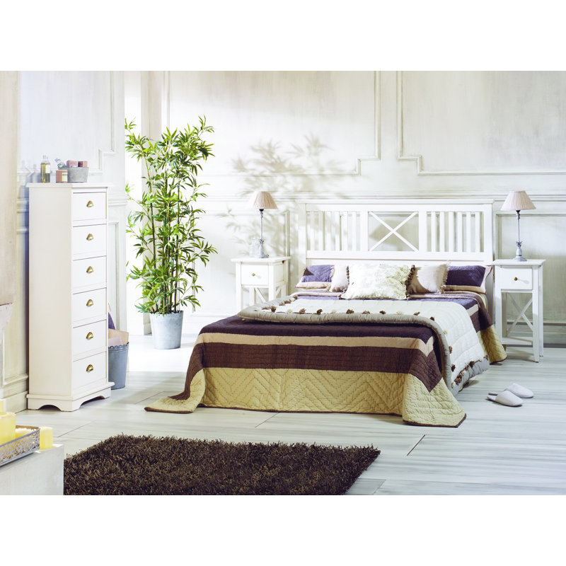 Rosaura 36cm W Solid Wood Bedside Table