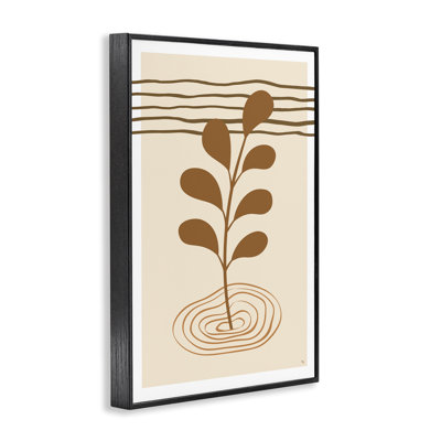 «Boho Leaf Sprig», art de la giclée encadrée par Martina Pavlova