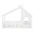 Solid Wood Kids House Floor Bed with Window & Shelf – Low-to-Ground Twin Bed, No Box Spring Needed, White-676718431-676718369