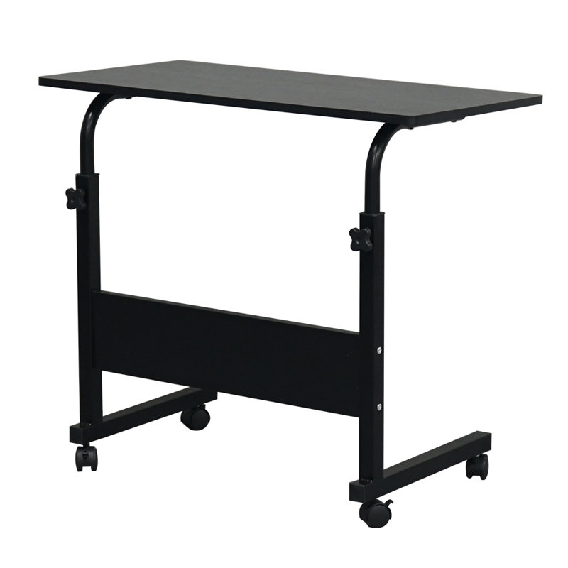 Adjustable Height Steel Computer Desk, 38.58" H x 31.5" W x 15.75" D, Black