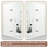 Concealed/Invisible Magic White Primed Flush Sliding Barn Doors With Installation Hardware Kit Including Double Sided Stain Nickel Flush Pulls-121846169