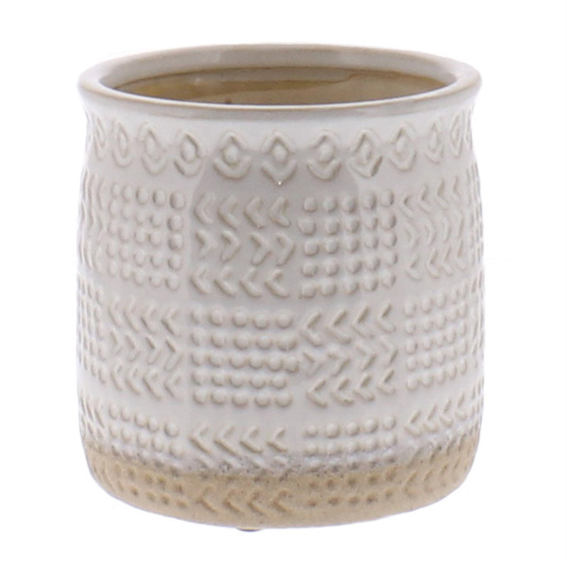 Hiller Dots and Arrows Pot Planter, 5" H x 5" W x 5" D