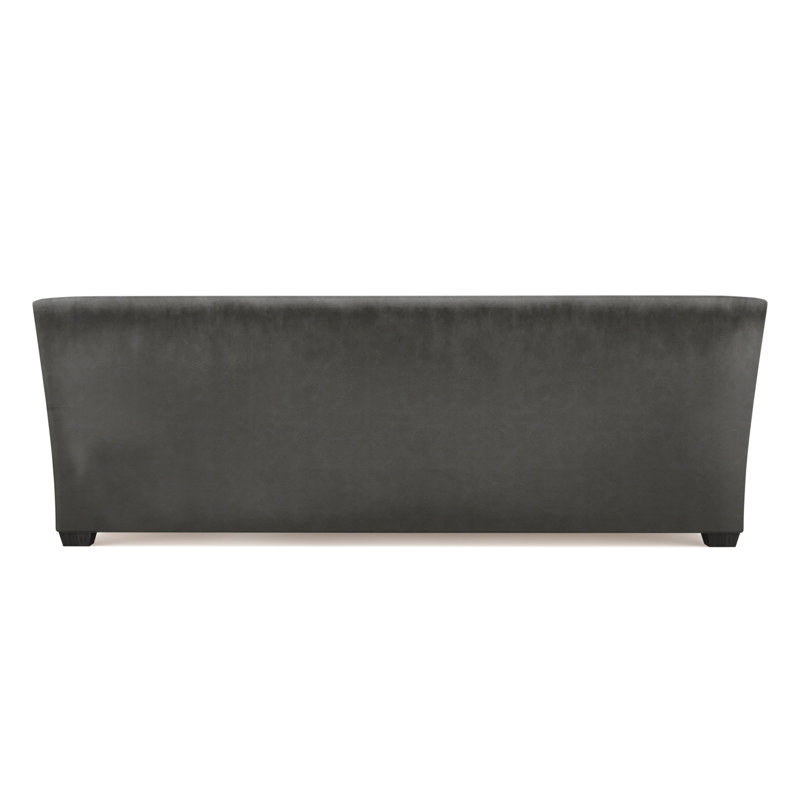 Canapé Rivington, Cuir rétro graphite, H 31 po x l 108 po x P 37 po, Ébène