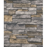Bricks and More Collection Black Sandstone Splendour Wallpaper Roll