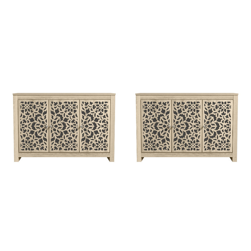 Ensemble de 2 bahuts Arrastia, Black/Oslo Oak