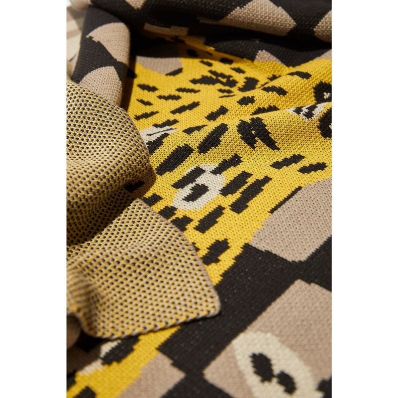 Three Of Cats Throw Blanket, Leopard's Bane