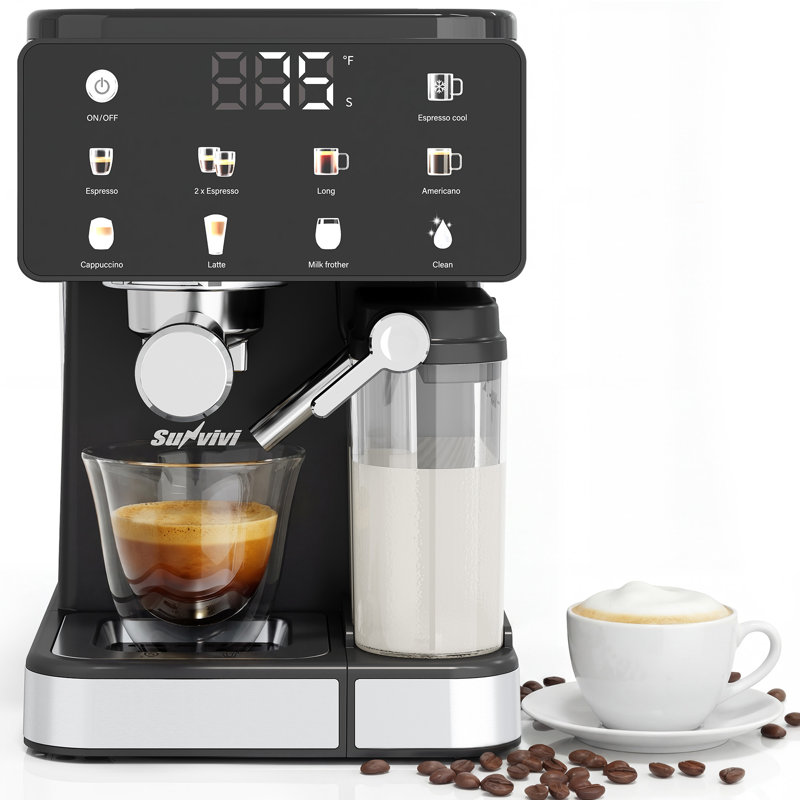 Machine à expresso et cafetière glacée avec infusion froide, autonettoyante