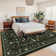 Botanical Flora Machine Washable Rug Low Pile Throw Carpet Non Slip Non Shedding Floor Cover Stain Resistant Folding Carpet For Home Decor