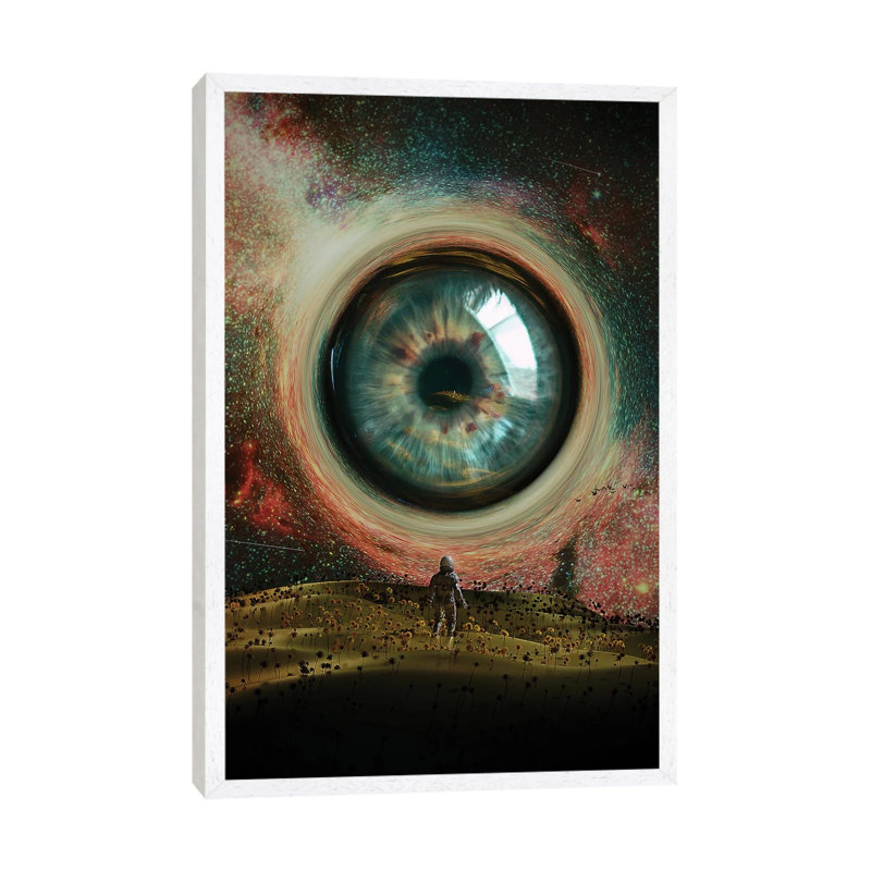 E Y E by Nicebleed - Print on Canvas, White Framed, 66.04cm H x 45.72cm W x 3.81cm D