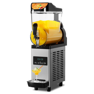 Machine à barbotine commerciale 15L - Machine à boissons glacées et à margarita en acier inoxydable 450W - Autonettoyante, DEL intégrée, écoénergétique - pour la maison, le bar, le restaurant